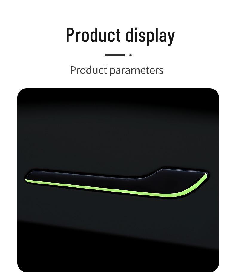 Luminous Anti-Scratch Door Handle Stickers for Tesla Model Y/3