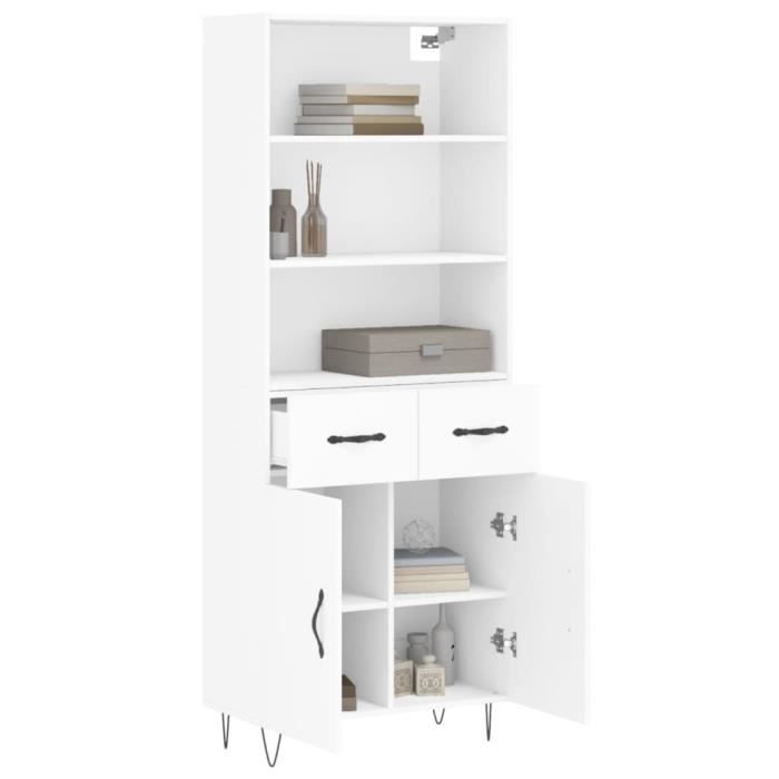 VidaXL Highboard White 69.5x34x180 Cm Engineered Wood 3200545