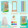 Montessori Game Wooden Board Game, 48 Colorful Sticks Dice Game for 3 4 5 6 Year Old, Kerplunk Game for Kids Math Educational Toys for 3 Years Old,