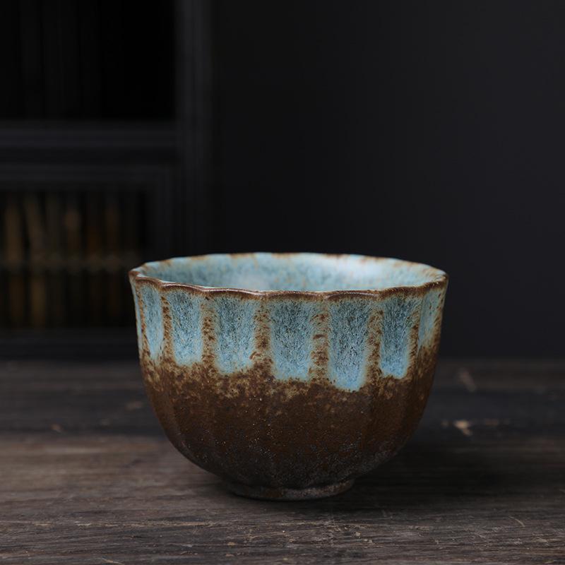 Ceramic Master Cup Kung Fu Teacup Retro Ceramic Cup Outdoor Camping Cup Household Coarse Pottery Tea Cup