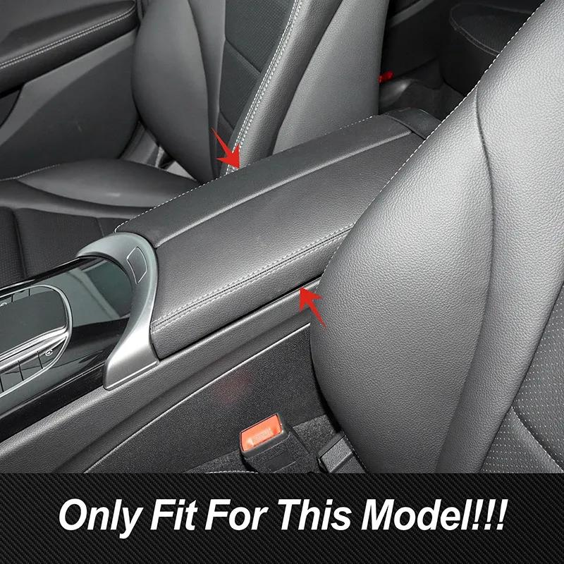 For Mercedes Benz C Class W205 GLC X253 Console Armrest Box Panel Cover Interior Car Accessories Carbon Fiber Pattern Stickers