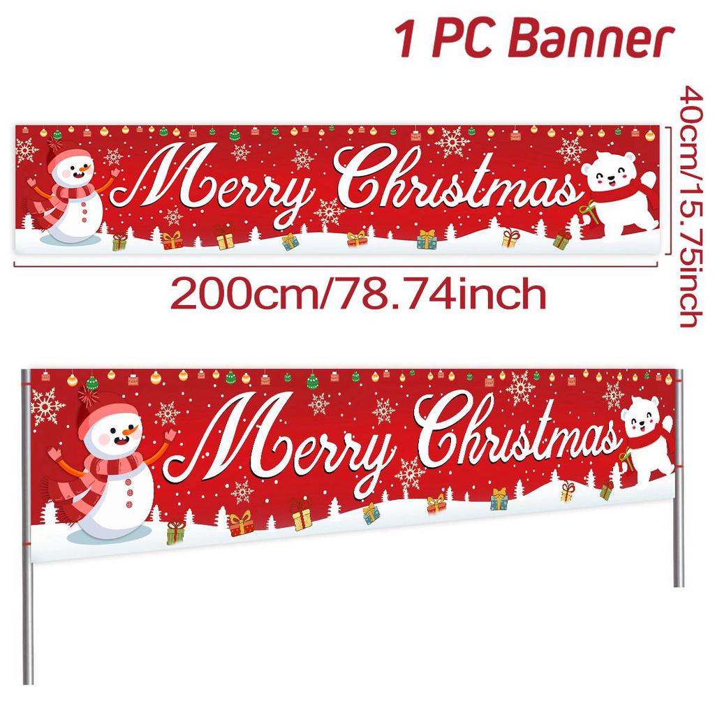 Christmas Outdoor Banner Merry Christmas Decorations For Home 2025 Navidad Kerst Xmas Decor Noel Kerst Happy New Year Gift 2025