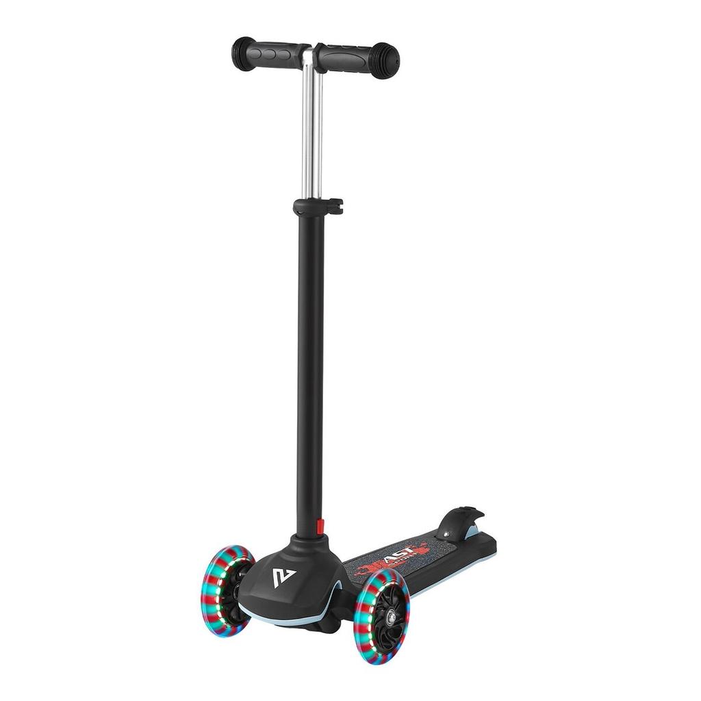 Roller für Kinder ab 3 Jahren, 3-Rad-Kleinkindroller mit leuchtenden Rädern, höhenverstellbarer Lenker, breites Anti-Rutsch-Trittbrett, Leichtes Aluminium