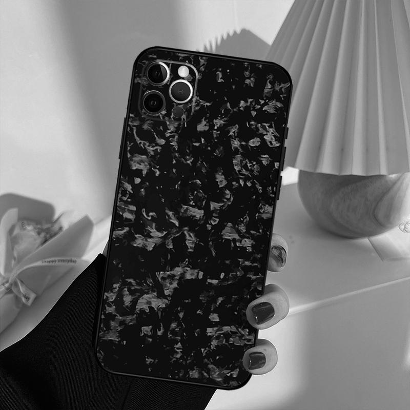 

Forged Carbon Pattern Case For iPhone 11 12 13 14 15 16 Pro Max Cover For iPhone 13 12 Mini XR X XS Max Plus iPhone 16 Pro