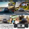 WIFI Dash Cam 4 Channel 360° Car Camera Black Box Front Left Right Rear View Car DVR Video Recorder G-Sensor 24H Parking Monitor
