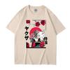 Men's T-shirt Street Apparel Japan Harajuku Funny Kung Fu Cat T-shirt Cotton Summer Cartoon T-shirt Unisex Hip Hop T-shirt