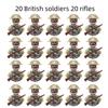 20Pcs/Set WW2 Military Soldier Array Soviet US UK France Japan Canada Italy China Building Blocks Action Figure Bricks Kids Toy