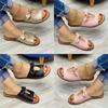 Womens Summer Flat Sandals With Bow Hollow Out For Casual Daily Wear