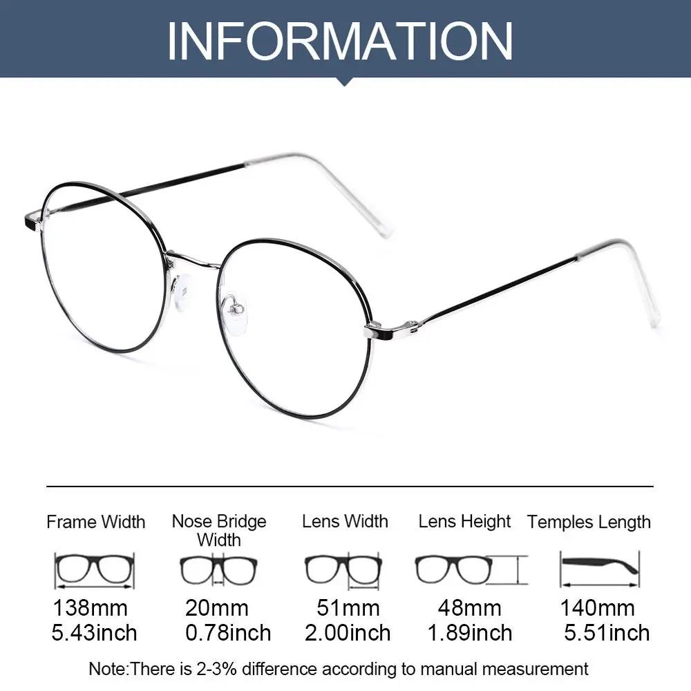 Vintage Classic Anti-Blue Light Glasses Oval Metal Frame Brand Designer Fashion Round Metal Optical Frames Computer Glasses