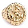 Personalized Trendy Men's Punk Ship Anchor Navy Style Skull Head Ring