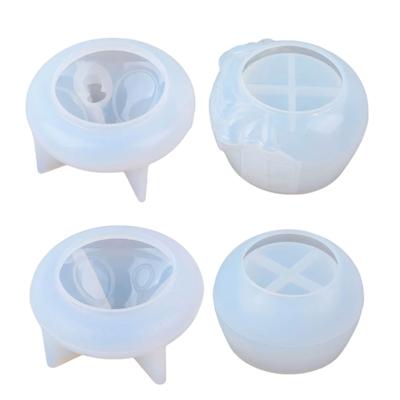 Candle Cup Silicone Molds with Lid Mushroom House Resin Jar Silicone Molds Concrete Cement Silicone Molds for Craft