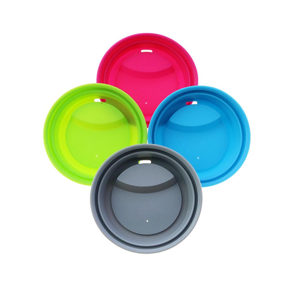 8.5-9.0cm Universal Reusable Silicone Cup Lids Fresh Cover Silicone Insulation Anti-Dust Cup Cover Coffee Mug Lids Cup Sleeve