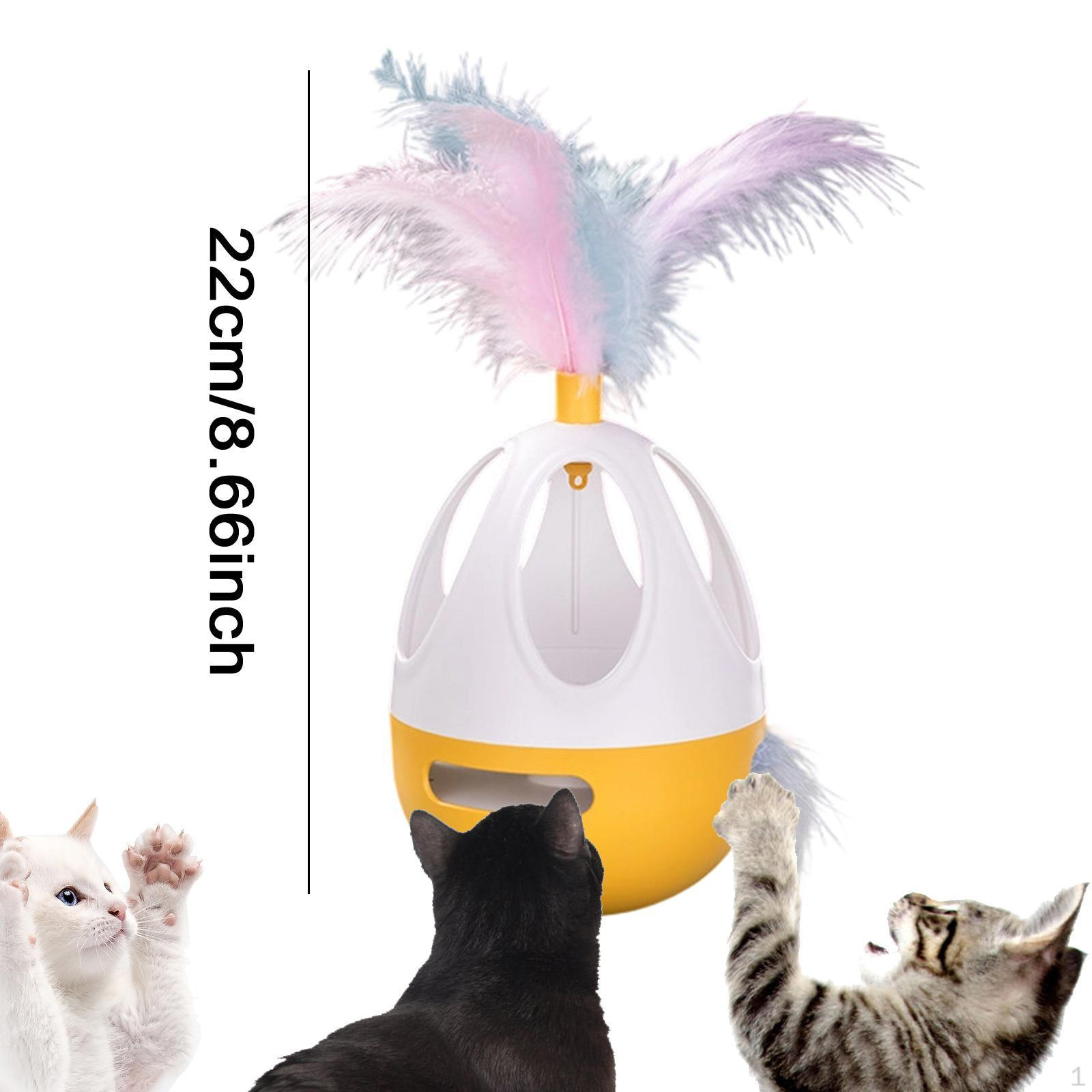 

Игрушка-неваляшка для кошек, разборная конструкция, со звуком, игрушка-дразнилка, вращение на 360°, качание для оранжевый