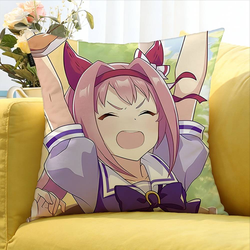Haru U-Urara U-Umamusume Various Sizes Square Pillow Case For Car Home Bedchamber Decor