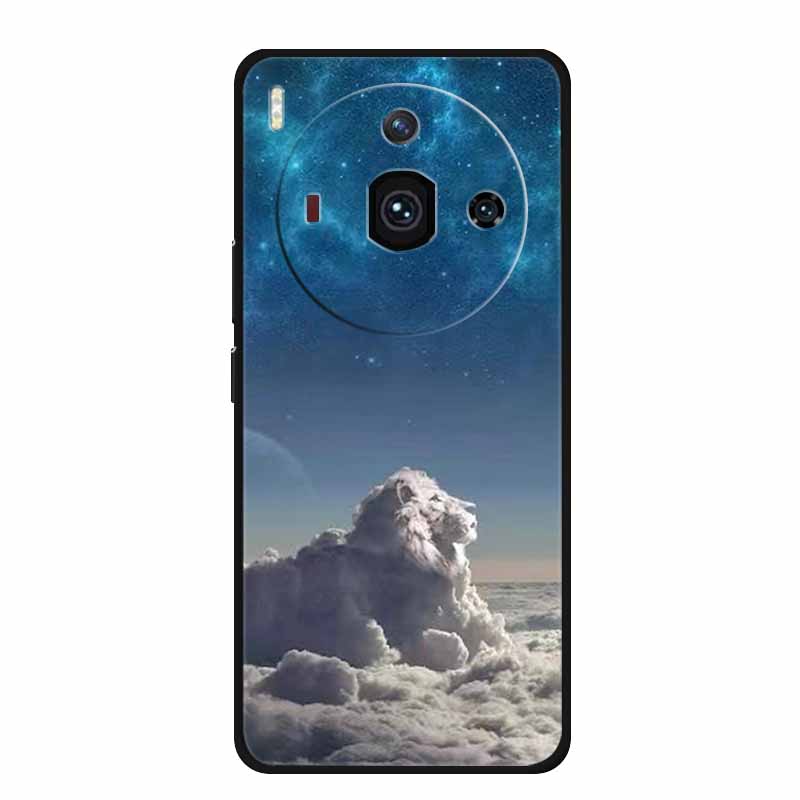For Iphon 14 Luxury Phone Case Apple Iphone14 Pro Pro Max Plus Black TPU Soft Cover Silicone Shield Animal Lions Tiger Bunper