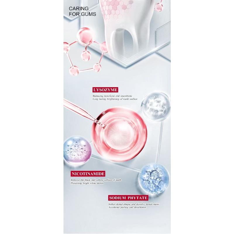 Dentifricio Sbiancante, Rimuove Macchie e Rinfresca l'Alito, Sbiancamento Quotidiano e Cura Preventiva contro i Denti Gialli, con Potere Pulente Super Forte.