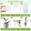 3/15PCS Self Watering Plant Pots, Translucent Plastic Planters with Drainage Holes, Mini Nursery Pots for Flower Seedlings & Indoor Gardening