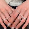 S925 sterling silver geometric ring of the same style, niche design, personalized fashion index finger ring, light luxury, simple and versatile ring.