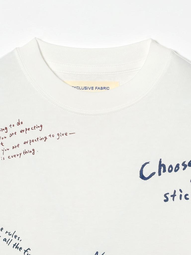Beams Boy S/S TEE Handwriting T-shirt Women's Multi-Free