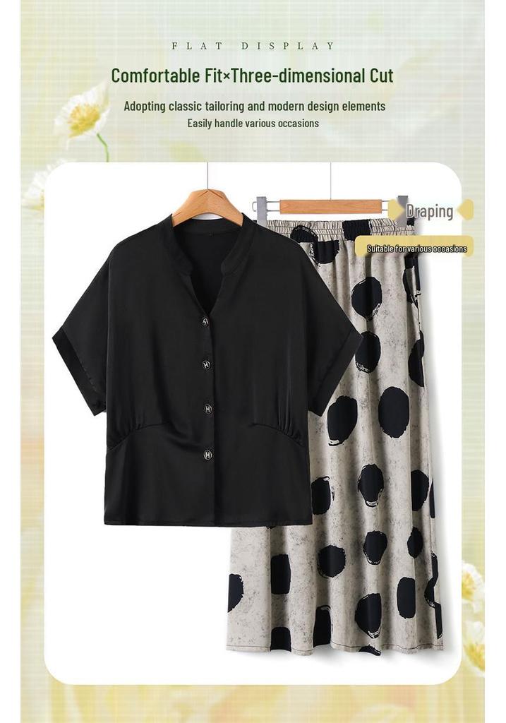 Mamas Sommer-Mode Schlankmachendes Zweiteiliges Kleid Set für 2026: Stilvolles Cardigan-Top & Rock für Frauen mittleren Alters und ältere Frauen