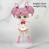 Sailor Moon Anime Tsukino Usagi Chibiusa Actionfiguren Sammlung Modellauto Kuchen Dekoration Ornament Spielzeug Geschenke Beweglich Gelenkig Maßstab Detailliert