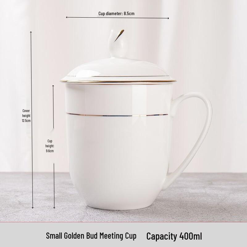 Shangqi Gold Rim Bone China Mug Set