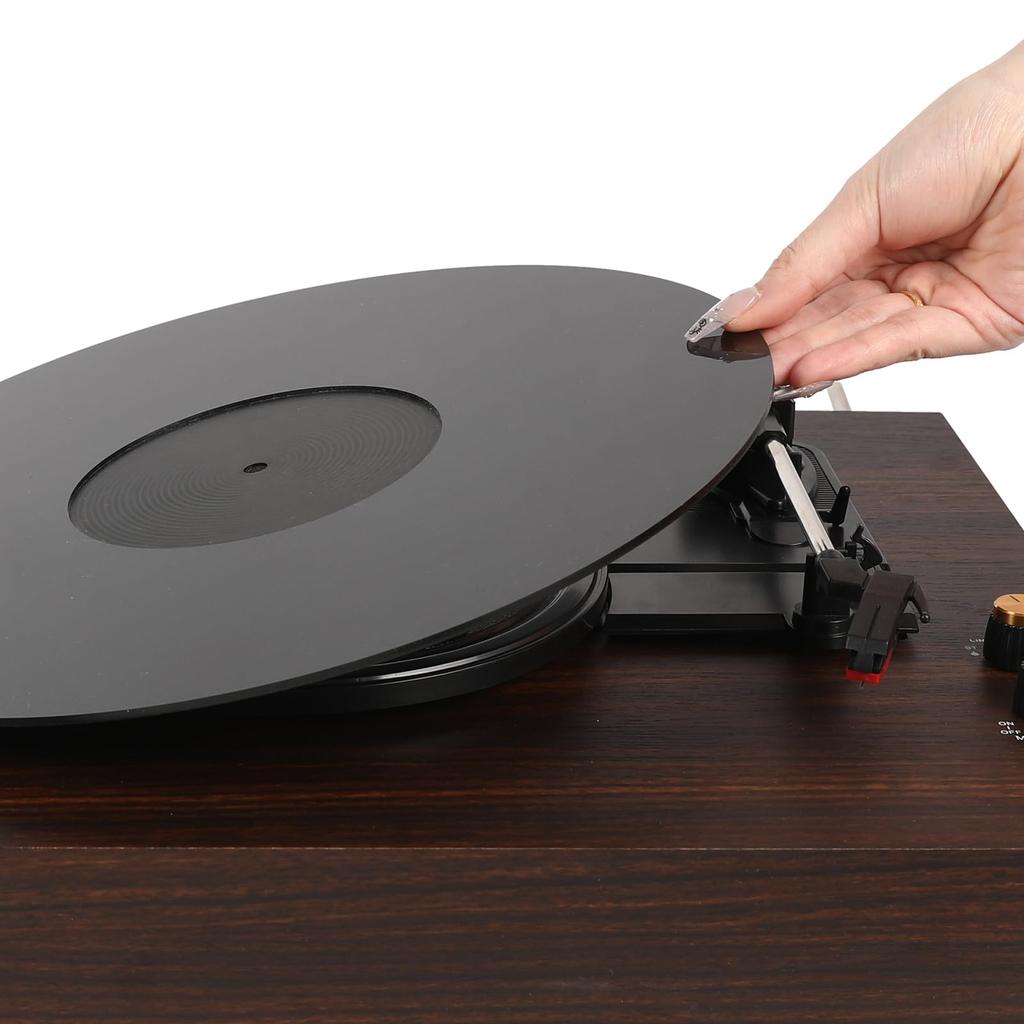 Musfunny Turntable Mat Record Mat Acrylic LP Vinyl Record Mat Reduces Static Electricity Dust Noise Improves Sound Quality Record Platter Slipmat for