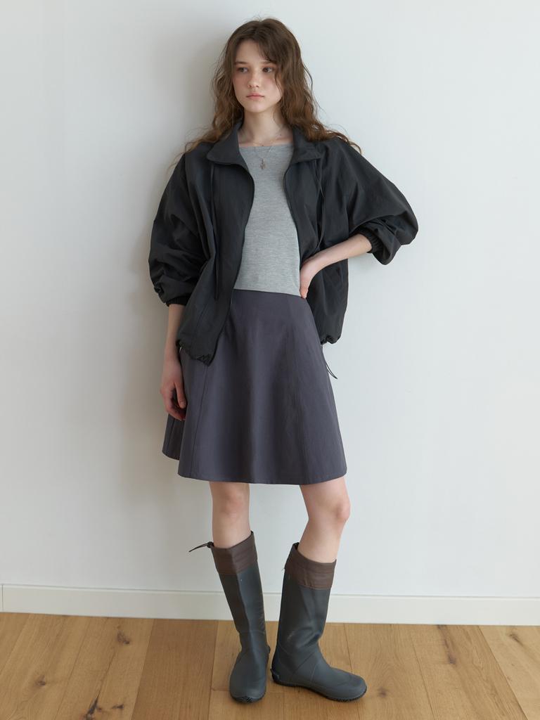 Deomiteun Befor Flare Skirt (Charcoal)