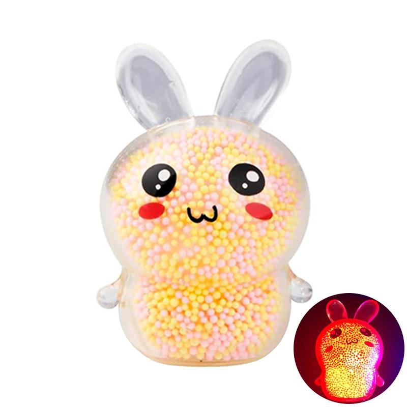 Glowende Licht Inktvis Konijn Stressballen Zacht Knijp Fidget Speelgoed Sensorische Angstverlichting Willekeurige Kleur Bubbel Octopus Bal Cadeau