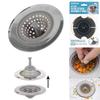 Sink Strainer Silicone/Stainless Steel Gray 11X11 Cm