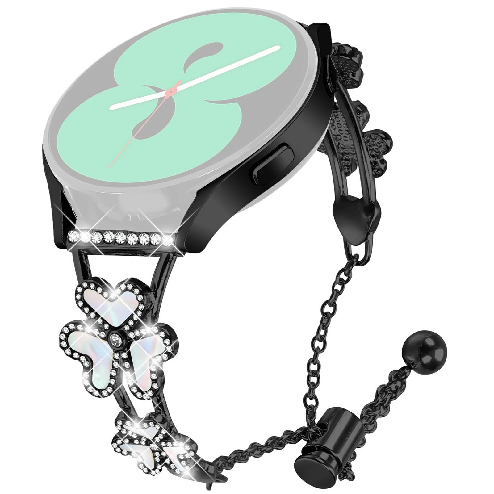 

Metal Band Heart Clover Decor For Garmin Vivomove Trend/Venu Sq 2 Watch Bracelet Replacement A