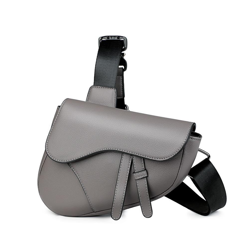 

Men s Saddle Crossbody Bag Zipper Shoulder Bag Lightweight Single Strap Messenger Purse For Men Solid Color Casual Chest Bag