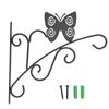 11.3x9.8x0.6in Iron Hanging Plant Bracket  Terrace Plant Hanging Rack