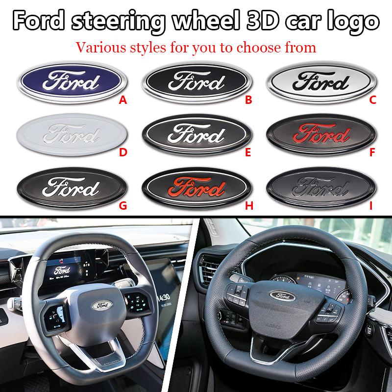 Clzjmr1 5.8cm Car Steering Wheel Center Badge Logo Sticker Steering Wheel Logo Sticker For Ford Focus 3 MK2 Fiesta MK7 Mondeo MK4 Fusion
