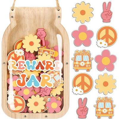 Groovy Reward Jar for Kids, Potty Training Behavior Training Reward Chart and Chore Chart Behavior Reward Jar Toddlers Classroom