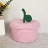 Large Capacity Cotton Rope Storage Basket Decorative Sundries Storage Basket  Bedroom