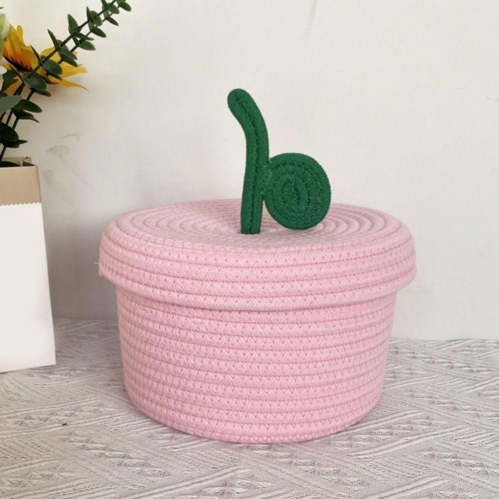 Large Capacity Cotton Rope Storage Basket Decorative Sundries Storage Basket Bedroom