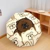 1 PC chow Automatic Folding Umbrella - Cartoon Pattern, Portable & Foldable Design with 8 Ribs, Christmas Birthday Gifts