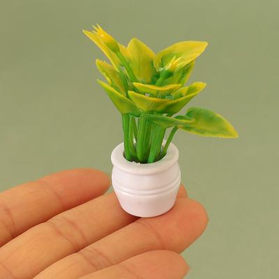 1Pc Doll House Mini Plant Model Mini Green Plant Potted Outdoor Landscape Flower Bed