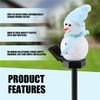 ABWR-Snowman Solar Lights Christmas Solar Powered LED Snowman Light Decor Outdoor Garden Stake Lamps Xmas