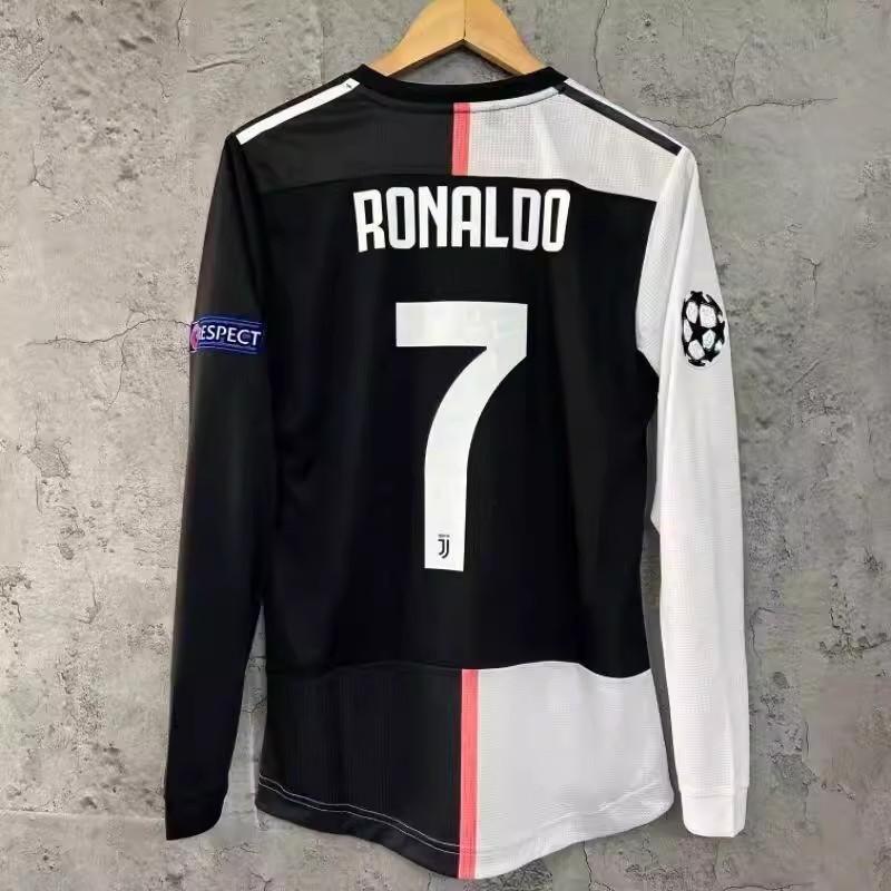 Vintage 1920 Juventus Jersey Home Serie A Champions League No. 7 Long Short-Sleeved Set Football Jersey Fans