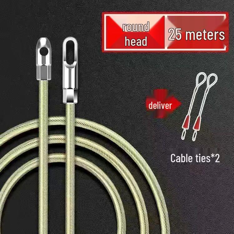 Elektriker Drahtzieher: Stahlfeder-Einziehband für verdeckte Glasfaserkabel mit Flachkopf