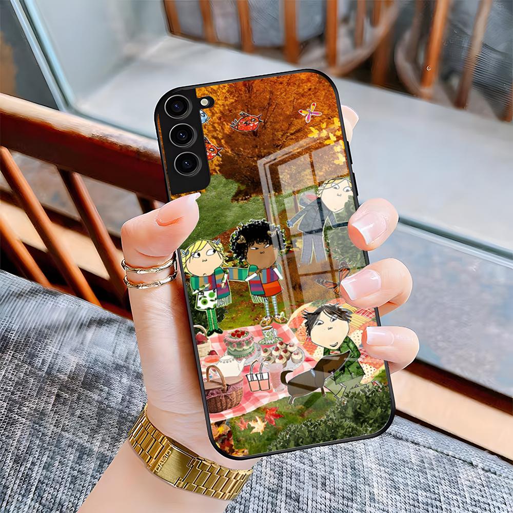 

Charlie And Lola Anime Phone Case For Samsung A25 A13 A33 5G A54 A36 A35 A56 A52 A14 Shockproof Glass Cover Samsung A26