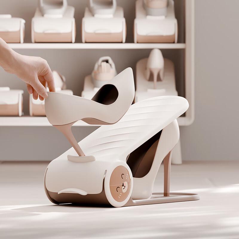 Adjustable Double-Layer Shoe Slot Organizer