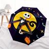 Jack Skellington,Halloween Themed Automatic Opening and Closing Folding Umbrella, Reinforced 8 Ribs, Compact Travel Design, Fashionable Fold