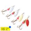 FISH KING 4 buc Spinner Bait 4g 7g 12g 18g 28g Spoon Naluci Stiuca Metal cu Treble Carlige Naluca de pescuit artificiala de bas