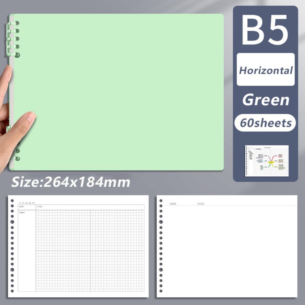 Detachable Loose-leaf Notepad Loose-leaf Grid Planner Note Taking Mind Map Notebook School Office