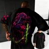 Demon Slayer Blade Ganlu Temple Honey Glass Men's T Shirt Summer New Style Suitable for Both Men and Women Anime T Shirt