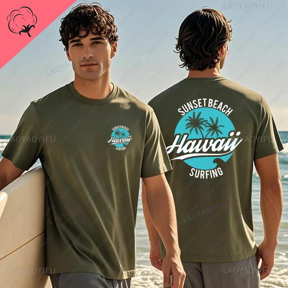 Hawaiian Traditions North Shore Hawaii Surfing Men Women White High Qulaty Cotton Tshirt Comfortable Beachstyle Surf Tee Tops