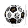 1PC Lion Majesty Golden Crown Soccer Ball Size 5 Football Machine Sewn Indoor/Outdoor Universal Football S29